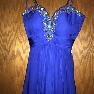 Blue prom dress good condition size 0